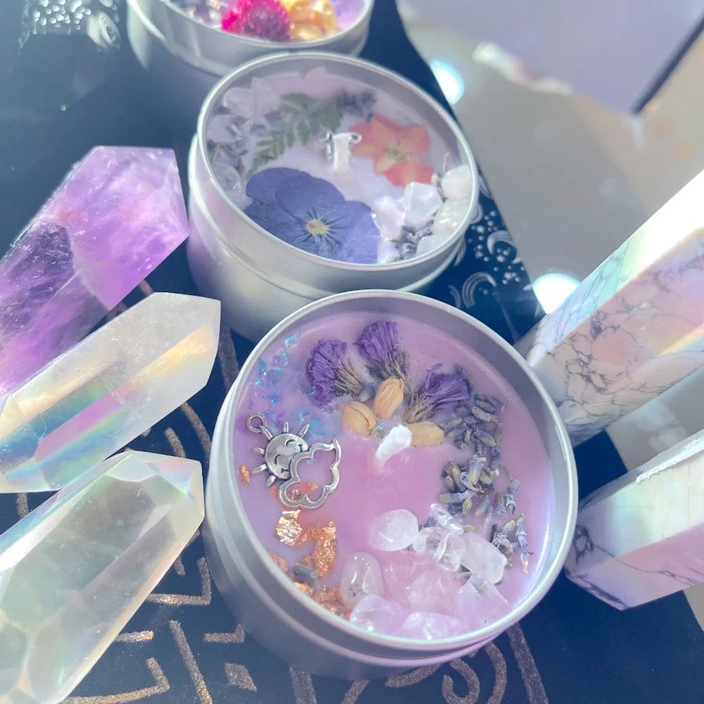 2 piece Reiki infused hand made soy candles -$33 per two candle set - Picture 3 of 7